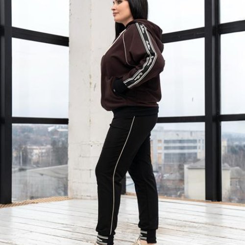 Костюм спорт AZNA (XL-4XL) Д108 brown (деми) AZNA Д108 brown