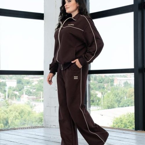 Костюм спорт AZNA (XL-4XL) Д150 brown (деми) AZNA Д150 brown