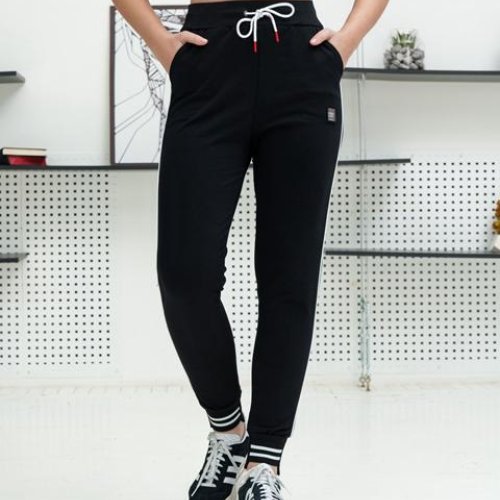 Штаны спорт AZNA (S-XL) Б64 black (деми) AZNA Б64 black