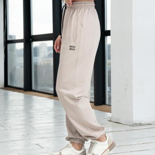 Штаны спорт AZNA (S-XL) Б28 beige (деми) AZNA Б28 beige