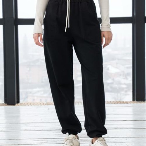 Штаны спорт AZNA (S-XL) Б41 black (деми) AZNA Б41 black