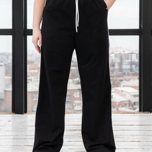 Штаны спорт AZNA (XL-4XL) Б57 black (деми) AZNA Б57 black