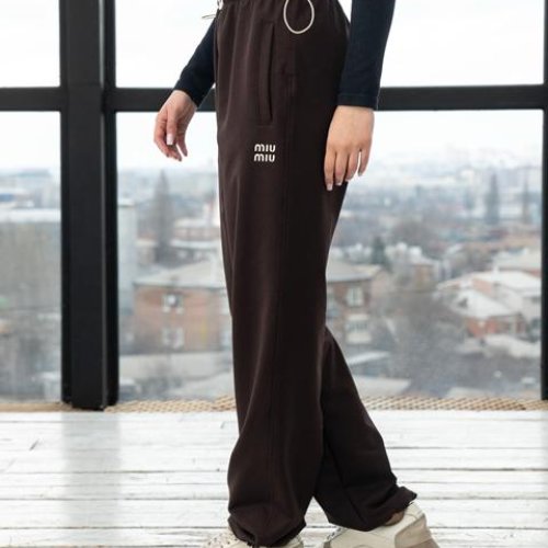 Штаны спорт AZNA (S-XL) Б32 brown (деми) AZNA Б32 brown