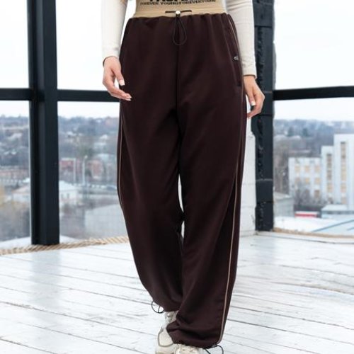 Штаны спорт AZNA (S-XL) Б18 brown (деми) AZNA Б18 brown