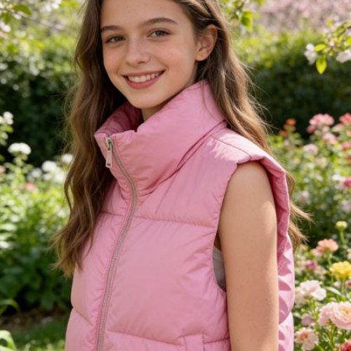 Жилетка Jacket (M-2XL) M1028M pink (деми) Jacket M1028M pink
