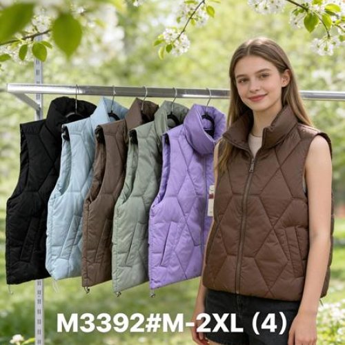 Жилетка Jacket (M-2XL) M3392 black (деми) Jacket M3392 black