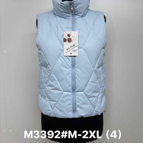 Жилетка Jacket (M-2XL) M3392 l.blue (деми) Jacket M3392 l.blue