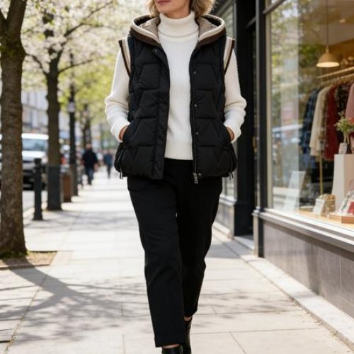 Жилетка Jacket (XL-3XL) MF306 black (деми) Jacket MF306 black