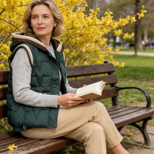 Жилетка Jacket (XL-3XL) MF306 green (деми) Jacket MF306 green