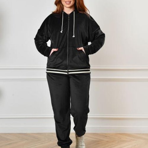 Костюм спорт OdesaOpt (48-54) 8383-31 black (деми) OdesaOpt 8383-31 black