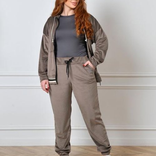 Костюм спорт OdesaOpt (48-54) 8383-24 beige (деми) OdesaOpt 8383-24 beige