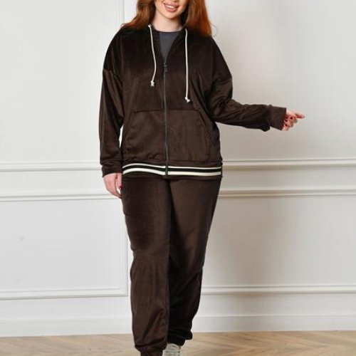 Костюм спорт OdesaOpt (48-54) 8383-19 brown (деми) OdesaOpt 8383-19 brown