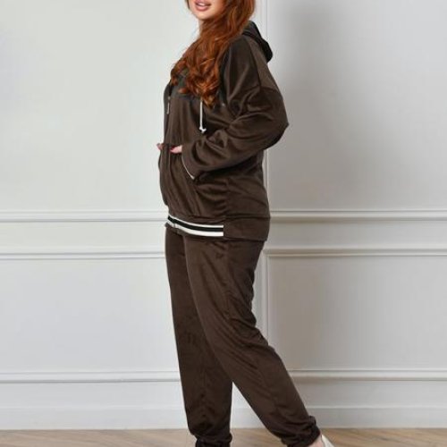 Костюм спорт OdesaOpt (48-54) 8383-19 brown (деми) OdesaOpt 8383-19 brown