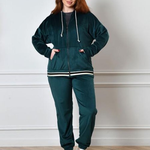Костюм спорт OdesaOpt (48-54) 8383-1 green (деми) OdesaOpt 8383-1 green