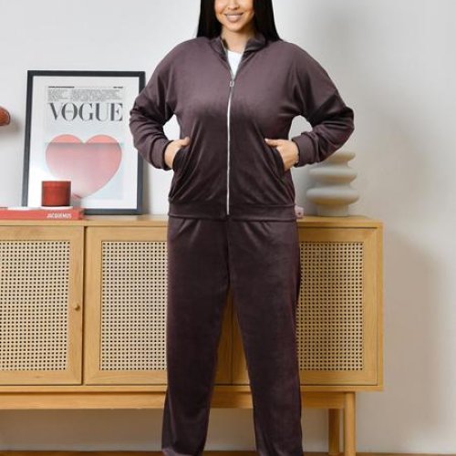 Костюм спорт OdesaOpt (48-52) 4590-21 brown (деми) OdesaOpt 4590-21 brown