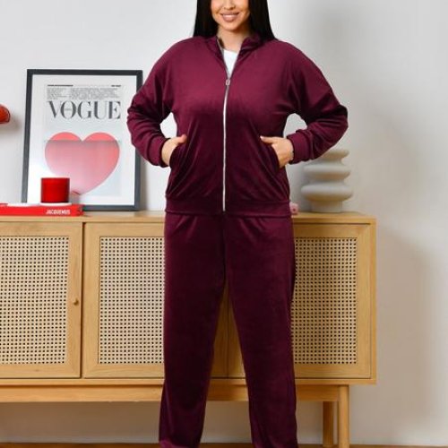 Костюм спорт OdesaOpt (48-52) 4590-14 wine (деми) OdesaOpt 4590-14 wine