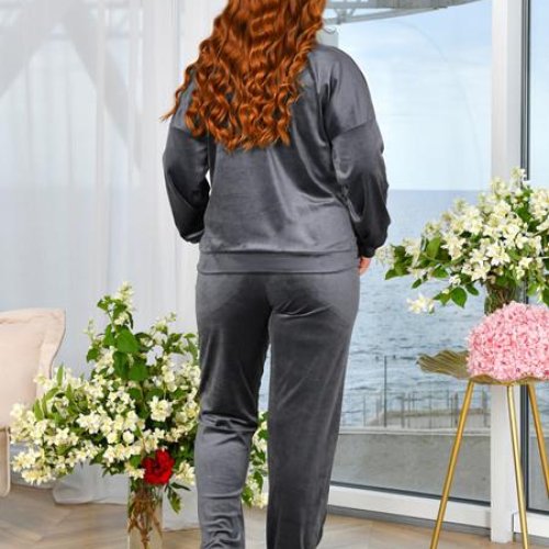 Костюм спорт OdesaOpt (48-52) 6655-34 grey (деми) OdesaOpt 6655-34 grey