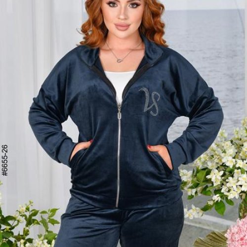 Костюм спорт OdesaOpt (48-52) 6655-26 navy (деми) OdesaOpt 6655-26 navy