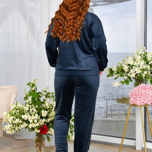 Костюм спорт OdesaOpt (48-52) 6655-26 navy (деми) OdesaOpt 6655-26 navy