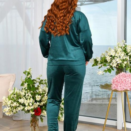 Костюм спорт OdesaOpt (48-52) 6655-2 green (деми) OdesaOpt 6655-2 green