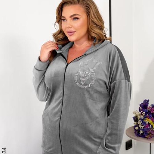 Костюм спорт OdesaOpt (54-58) 1239-34 l.grey (деми) OdesaOpt 1239-34 l.grey