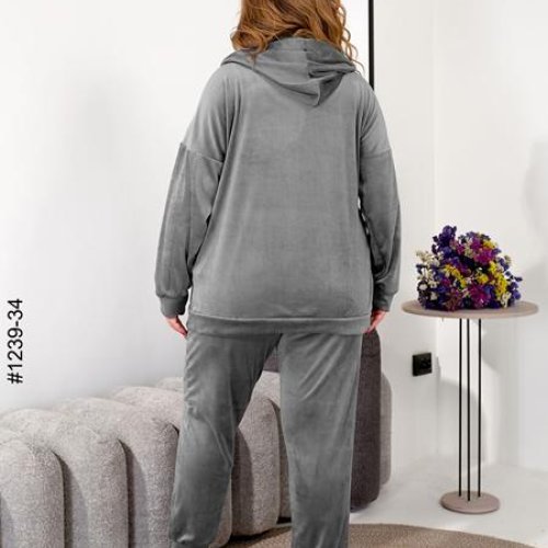 Костюм спорт OdesaOpt (54-58) 1239-34 l.grey (деми) OdesaOpt 1239-34 l.grey