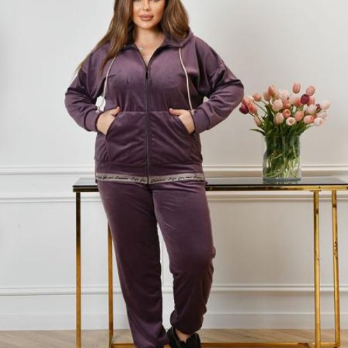 Костюм спорт OdesaOpt (56-62) 8513-10 purple (деми) OdesaOpt 8513-10 purple