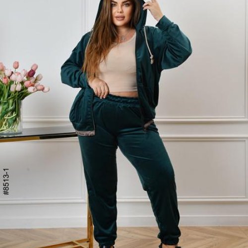 Костюм спорт OdesaOpt (56-62) 8513-1 green (деми) OdesaOpt 8513-1 green