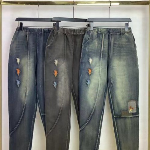 Джинсы Immei (2XL-5XL) JFA657 l.blue (деми) Immei JFA657 l.blue