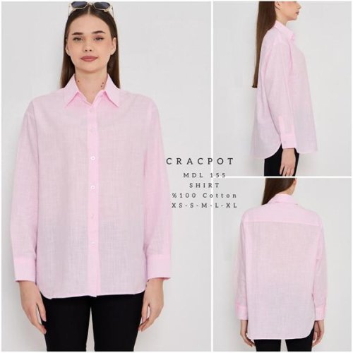 Рубашка Maxim Jeans (XS-XL) 155 l.pink (деми) Maxim Jeans 155 l.pink