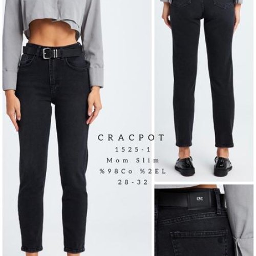 Джинсы Maxim Jeans (28-32) 1525-1 black (деми) Maxim Jeans 1525-1 black