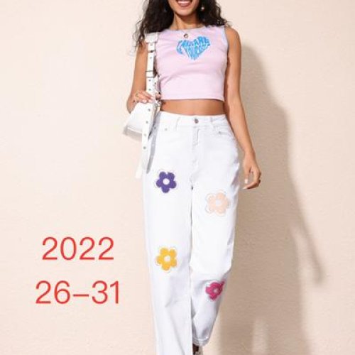 Джинсы NewJeans (26-31) 2022 white (деми) NewJeans 2022 white