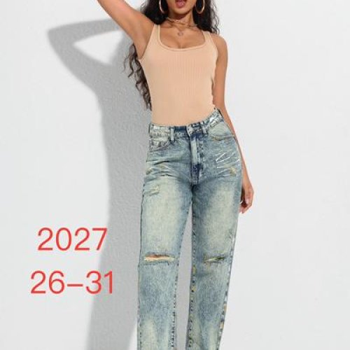 Джинсы NewJeans (26-31) 2027 l.blue (деми) NewJeans 2027 l.blue