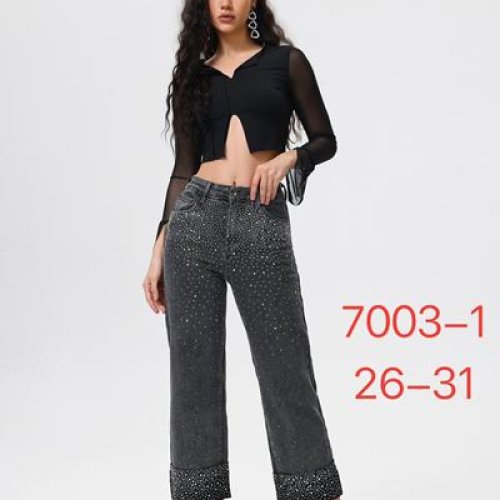Джинсы NewJeans (26-31) 7003-1 d.grey (деми) NewJeans 7003-1 d.grey
