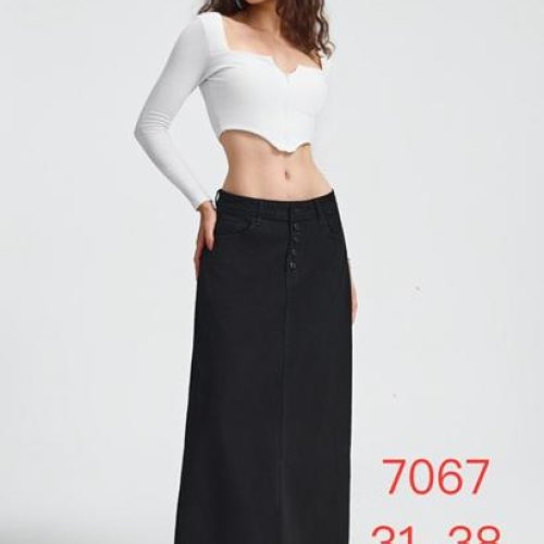 Юбка NewJeans (31-38) 7067 black (лето) NewJeans 7067 black