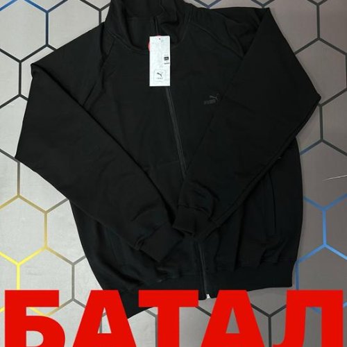 Кофта спорт Alex Clothes (2XL-6XL) 13361 black (деми) Alex Clothes 13361 black