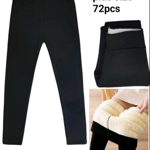 Лосины TRAN (L-2XL) JP281 black (зима) TRAN JP281 black