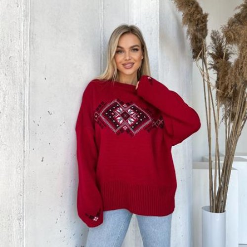Свитер LiZa Brend (44-52) 1103 red (зима) LiZa Brend 1103 red