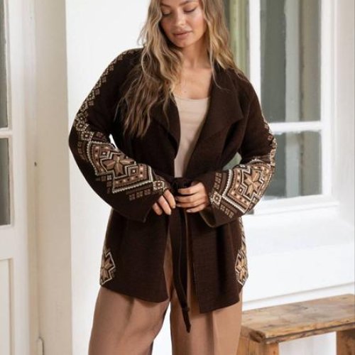 Кардиган LiZa Brend (44-50) 1104 brown (деми) LiZa Brend 1104 brown