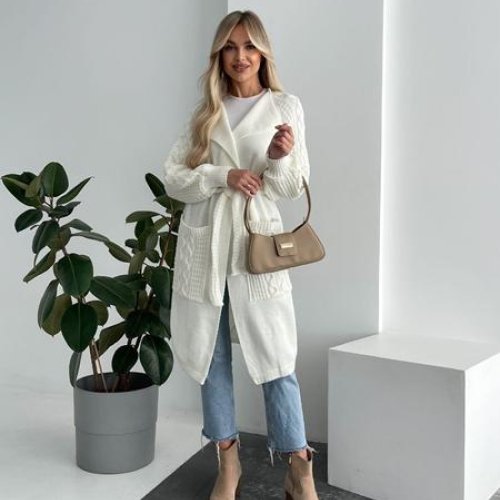 Кардиган LiZa Brend (42-52) 1105 white (деми) LiZa Brend 1105 white