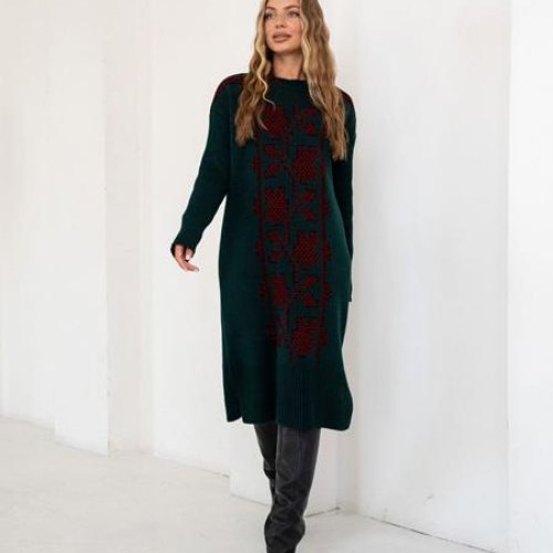 Платье LiZa Brend (44-56) 1112 green (зима) LiZa Brend 1112 green