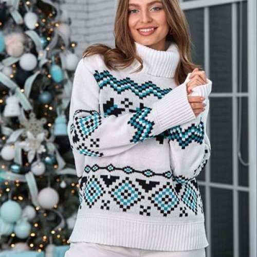 Свитер LiZa Brend (44-50) 1113 white (зима) LiZa Brend 1113 white