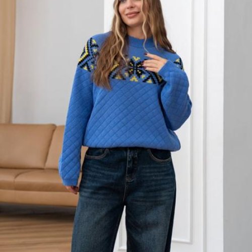 Свитер LiZa Brend (42-50) 1114 l.blue (зима) LiZa Brend 1114 l.blue