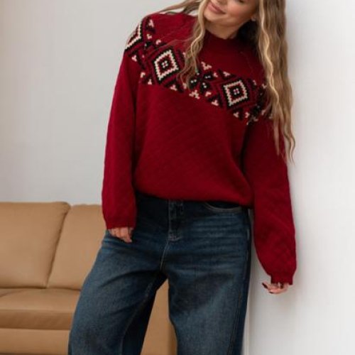 Свитер LiZa Brend (42-50) 1114 wine (зима) LiZa Brend 1114 wine