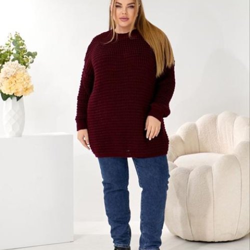 Свитер LiZa Brend (46-60) 1115 wine (зима) LiZa Brend 1115 wine