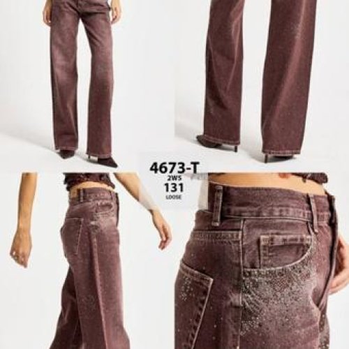 Джинсы Jeans Style (34-42) 4673-131 brown (деми) Jeans Style 4673-131 brown