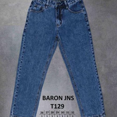 Джинсы Baron Jeans (26-32) T129 blue (деми) Baron Jeans T129 blue