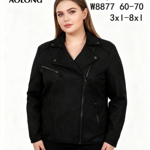 Куртка Immei (60-70) W8877 black (деми) Immei W8877 black