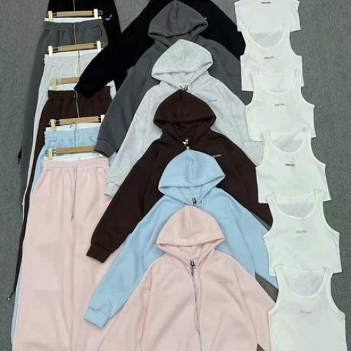 Костюм спорт Oukali (M-XL) W92973 powder (деми) Oukali W92973 powder