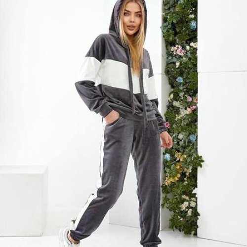 Костюм спорт Romeo life (42-56) 885 grey-white (деми) Romeo life 885 grey-white